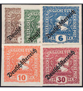 sterreich Nr. 247-251 postfrisch Aufdruckmarken Merkur 1919 Deutschsterreich