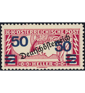 sterreich Nr. 254 postfrisch Aufdruckeilmarke Merkur 1919 Deutschsterreich