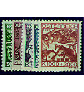 sterreich Nr. 442-446 Jugendfrsorge 1924