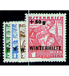 sterreich Nr. 613-616 Winterhilfe-Aufdrucke 1935