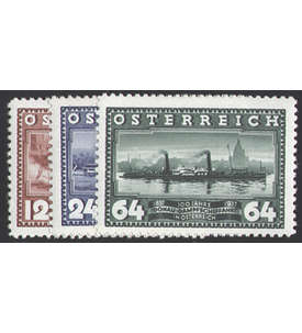 sterreich Nr. 639-641 Donau-Dampfer 1937