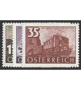 sterreich Nr. 646-648 Eisenbahn 1937