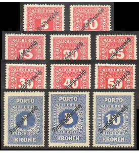 sterreich Portomarken Nr. 64-74 postfrisch