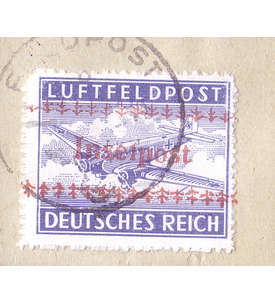 Deutsches Reich Feldpostmarke Nr. 7B gestempelt auf Briefstück Inselpost Kreta