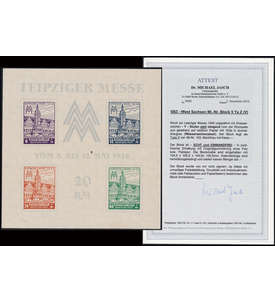 SBZ Block 5 YZ a postfrisch mit Fotoattest Dr. Jasch echt und einwandfrei