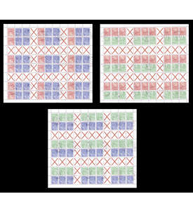 DDR Markenheftchenbogen Nr. 1-3 gestempelt Fnfjahrplan 1955