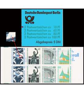 Berlin Markenheft 15 PF I ZB mit Plattenfehler + Zhlbalken