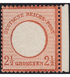 Deutsches Reich Nr. 21 ungestempelt Großer Brustschild-2 1/2 Gr. mit Fotoattest Krug