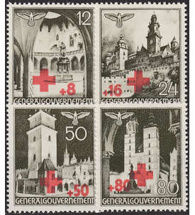 Generalgouvernement Nr. 52-55 postfrisch Rotes Kreuz