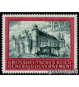 Generalgouvernement Nr. 125 gestempelt Burg Krakau