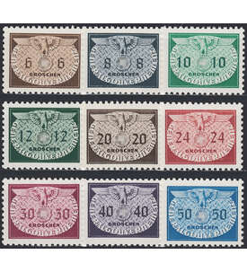 Generalgouvernement Dienstmarken Nr. 16-24 postfrisch