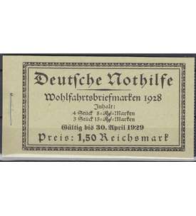 Deutsches Reich Markenheft Nr. 27.1 Nothilfe 1928 postfrisch **
