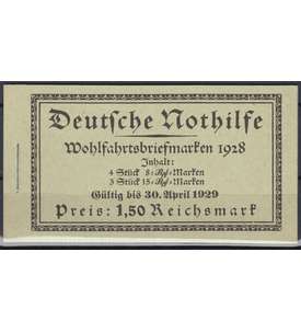 Deutsches Reich Markenheft Nr. 27.3 Nothilfe 1928 postfrisch **