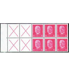 Deutsches Reich Markenheftchenblatt Nr. 59 postfrisch Hindenburg X+15 Pfennig