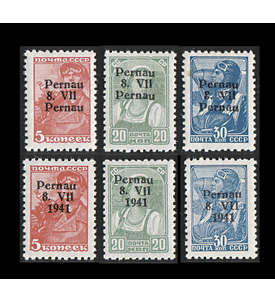 Deutsche Besetzung Estland/Pernau Nr. 5 IV, 8IV, 9IV postfrisch ** geprft und signiert Krischke