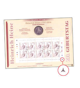 BRD Bund Numisblatt 3/1997          Heine mit Rune