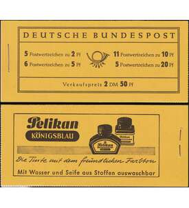 BRD Bund  Markenheft Nr. 2a          Heuss 1955 Pelikan Knigsbl.
