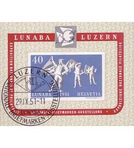 Schweiz Block 14 ESST LUNABA 1951