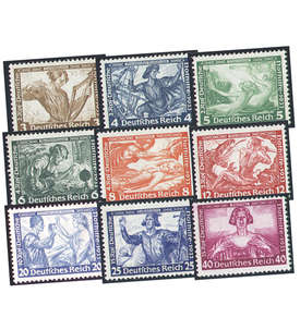 Deutsches Reich Nr. 499-504A,505B,506-507A ungestempelt Nothilfe Wagner 1933