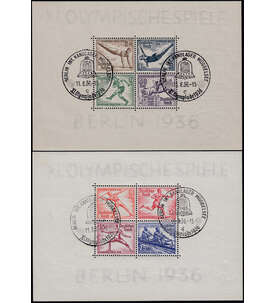 Deutsches Reich Block 5+6 mit Sonderstempel Internationales Kanulager Mggelsee