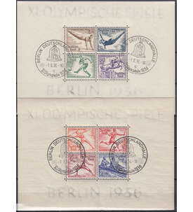 Deutsches Reich Block 5+6 mit Sonderstempel Deutschlandhalle