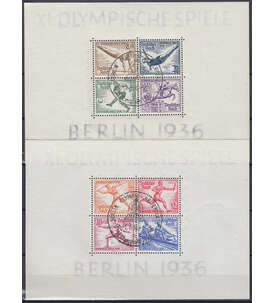 Deutsches Reich Block 5+6 mit Sonderstempel Olympia Reiterplatz