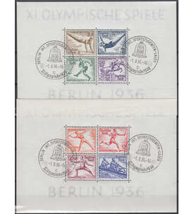 Deutsches Reich Block 5+6 mit Sonderstempel Internationales Studentenlager