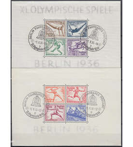 Deutsches Reich Block 5+6 mit Sonderstempel Fahrbares Postamt