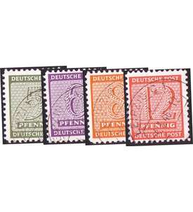 SBZ Nr. 120-123 gestempelt geprft und signiert Strh