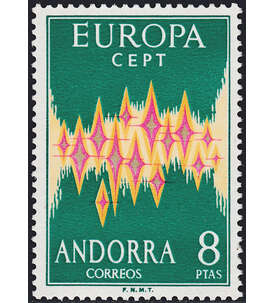 Spanisch Andorra Nr. 71 postfrisch ** CEPT 1972