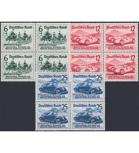Deutsches Reich Nr. 695-697 postfrisch 4er-Blocksatz Nrburgring-Rennen