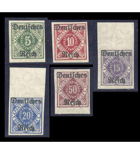 Deutsches Reich Dienstmarken Nr. 52U - 56U ungestempelt