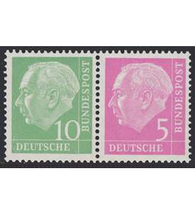 BRD Bund  Zusammendruck W7 postfrisch ** Heuss 1955 (10+5)