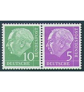 Goldhahn BRD Zusammendruck S17 postfrisch ** Heuss 1955 Briefmarken für Sammler 2+5