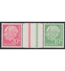 BRD Bund  Zusammendruck WZ8 postfrisch ** Heuss 1955 (20+Z+10)