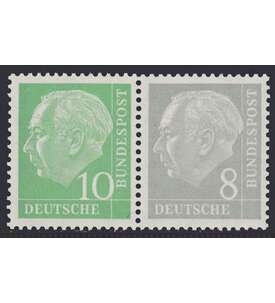 BRD Bund  Zusammendruck W15 postfrisch **  Heuss 1956 (10+8)