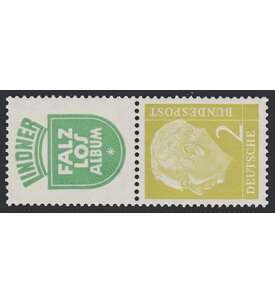 BRD Bund  Zusammendruck S37 postfrisch ** Heuss 1956 (R5+2)