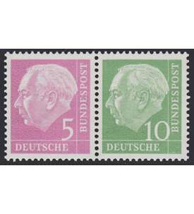 BRD Bund Zusammendruck W19X postfrisch ** Heuss/Ziffer 1958 (5+10)