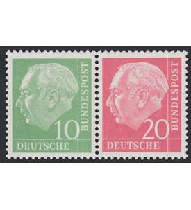 BRD Bund Zusammendruck W21X postfrisch ** Heuss/Ziffer 1958 (10+20)