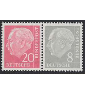 BRD Bund  Zusammendruck W23X postfrisch ** Heuss/Ziffer 1958 (20+8)