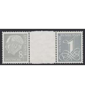 BRD Bund Zusammendruck WZ15bY postfrisch ** Heuss/Ziffer 1960 (8+Z+1)