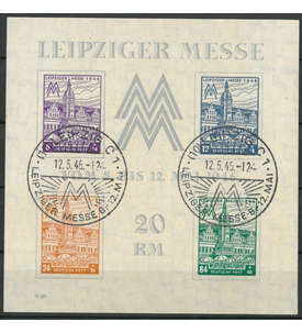 SBZ Block 5Y gestempelt        Leipziger Messe WZ steigend