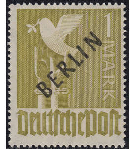 Berlin Nr. 17 postfrisch  geprüft 1 DM Schwarzaufdruck