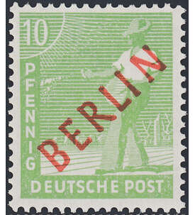 Berlin Nr. 24 postfrisch geprüft 10 Pfennig Rotaufdruck