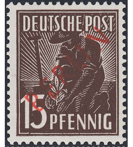 Berlin Nr. 25 postfrisch  geprüft 15 Pfennig Rotaufdruck