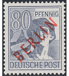 Berlin Nr. 32 postfrisch geprft 80 Pfennig Rotaufdruck