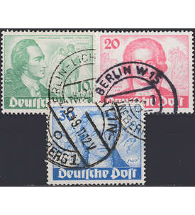 II Berlin Nr. 61-63 gestempelt Goethe 1949