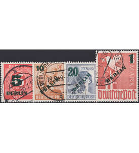 II Berlin Nr. 64-67 gestempelt  Grnaufdruck 1949