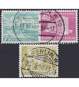 Berlin Nr. 121-123 gestempelt Bauten 1954