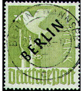 Berlin Nr. 17 gestempelt 1 DM Schwarzaufdruck geprft Schlegel